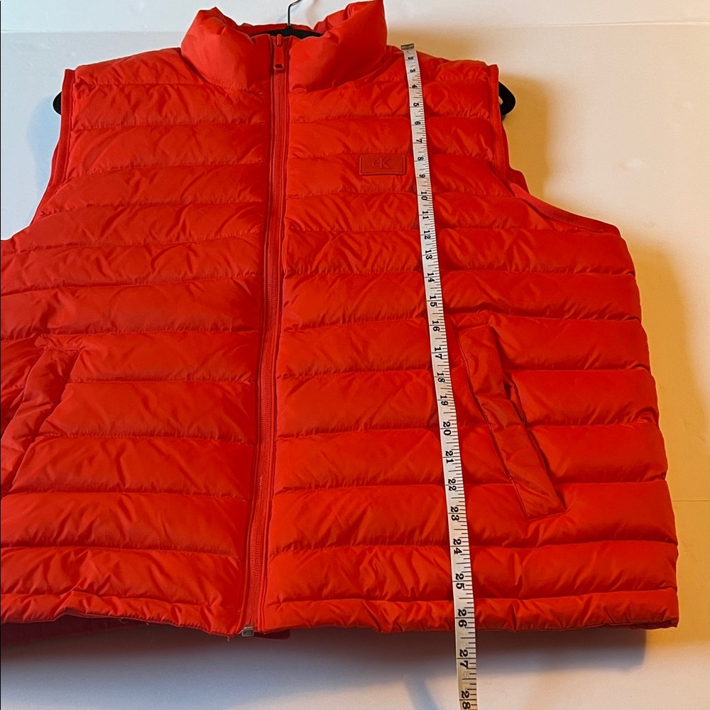 Calvin Klein Jeans Bold Orange Vest Size L EUC Outdoor Hiking Camping - Picture 10 of 11